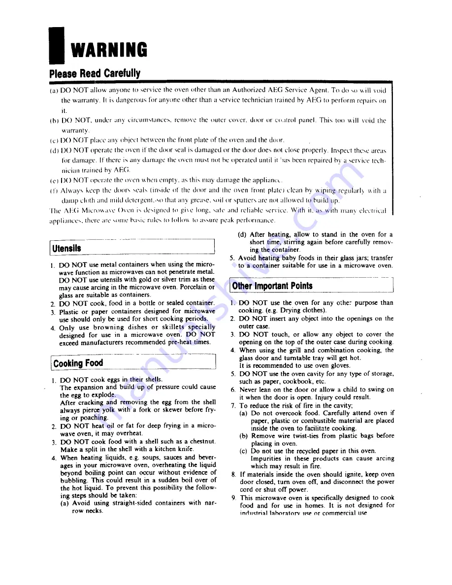 AEG Micromat-DUO 21TG d/w Operating Instructions Manual Download Page 24