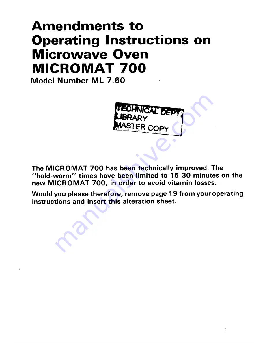 AEG Micromat ML 7.60 Operating Instructions Manual Download Page 72