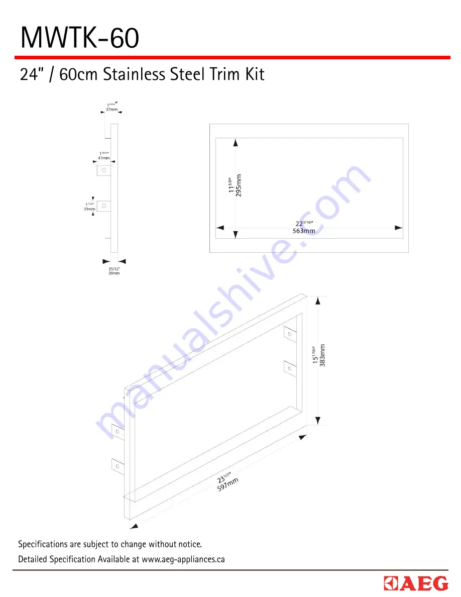 AEG MWTK-60 Quick Start Manual Download Page 3