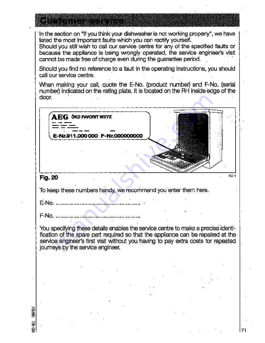 AEG OKO-FAVORIT 3130 Operating Instructions Manual Download Page 31