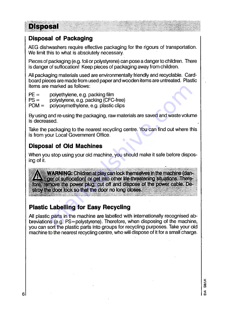 AEG OKO Favorit 4220 i Operating Instructions Manual Download Page 6