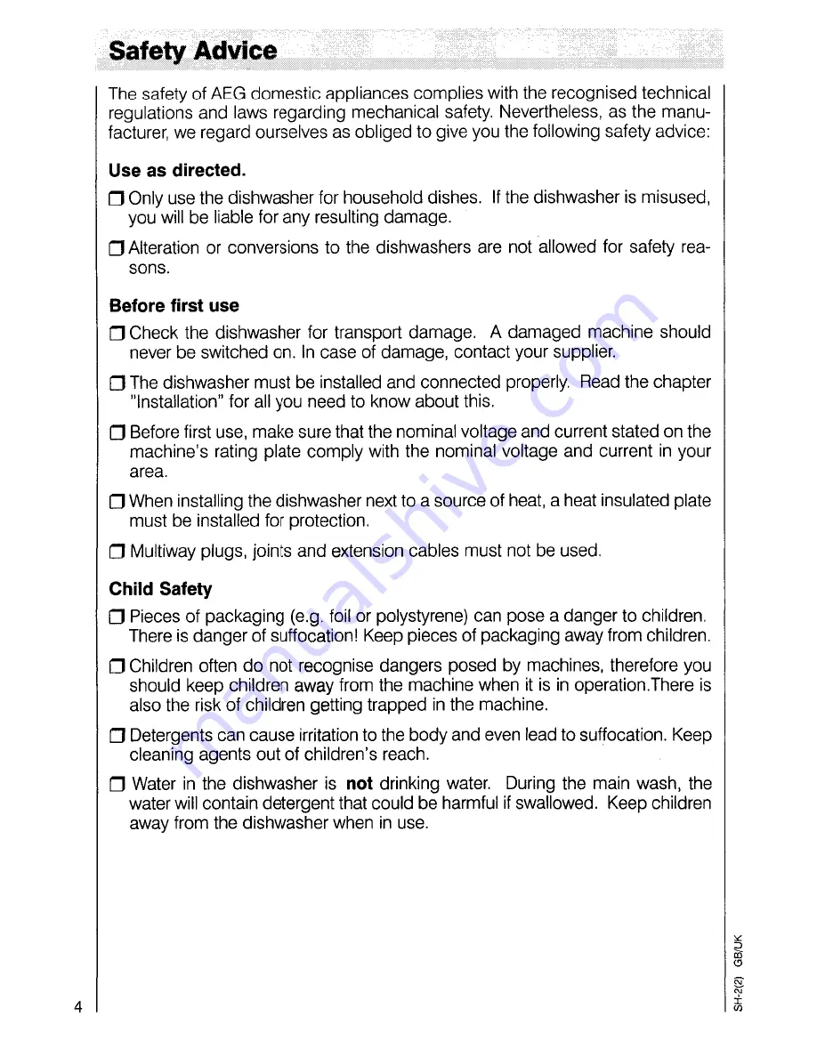 AEG OKO favorit 5040 Operating Instructions Manual Download Page 4