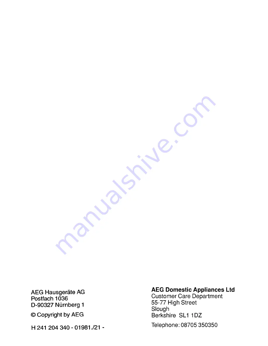 AEG OKO favorit 5040 Operating Instructions Manual Download Page 48