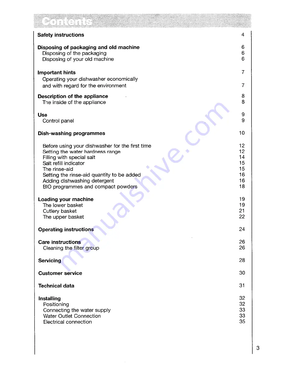 AEG OKO FAVORIT 5050 VI Operating Instructions Manual Download Page 3