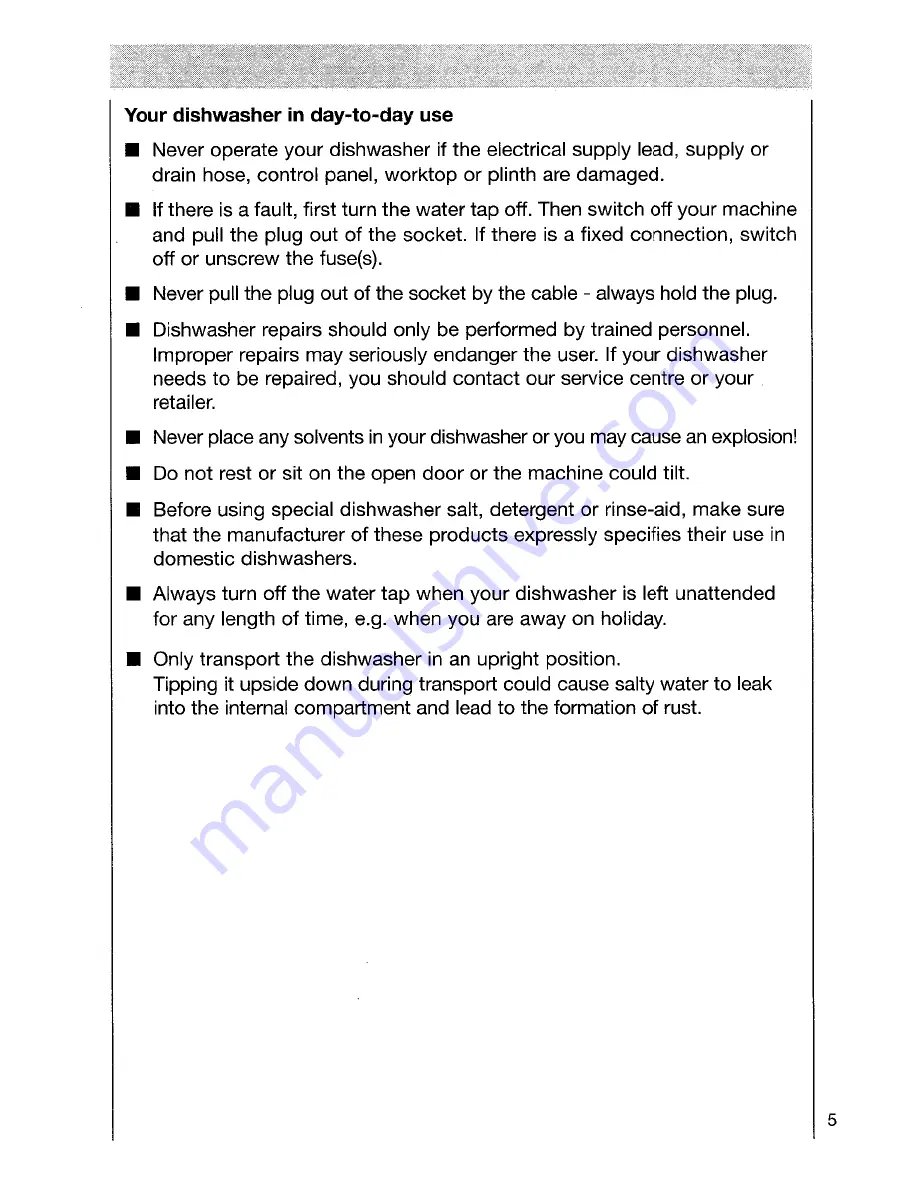 AEG OKO FAVORIT 5050 VI Operating Instructions Manual Download Page 5