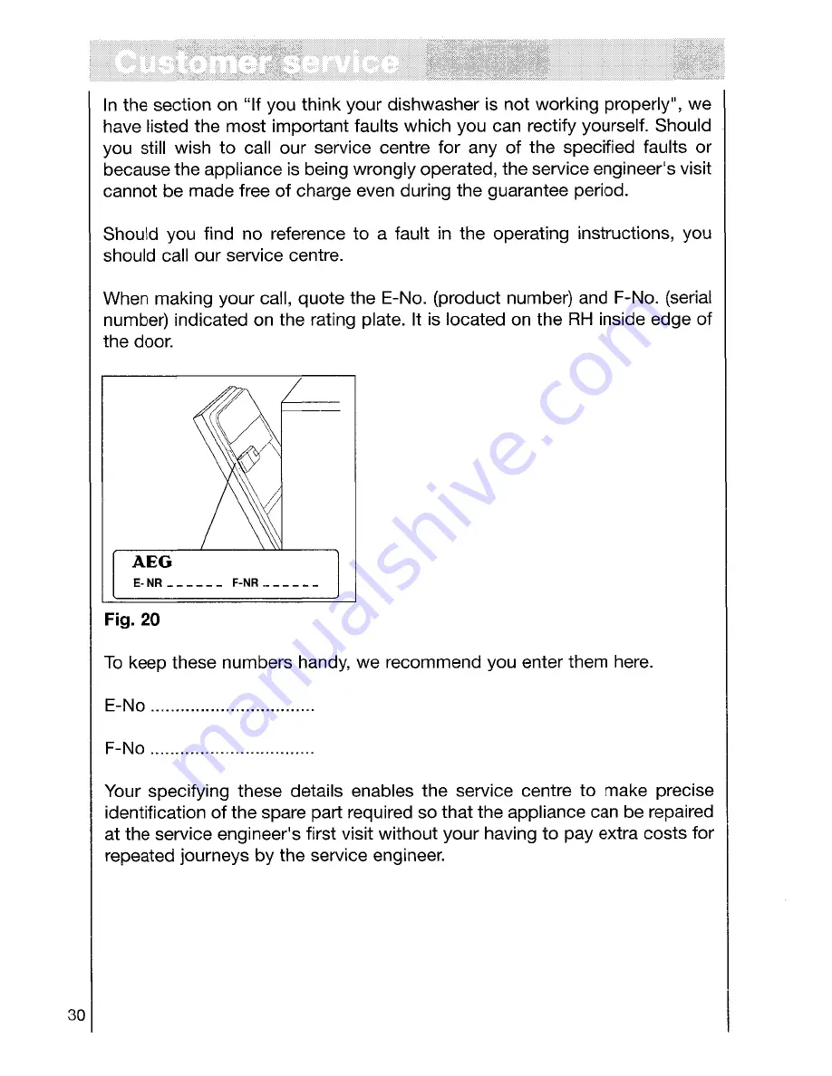 AEG OKO FAVORIT 5050 VI Operating Instructions Manual Download Page 30