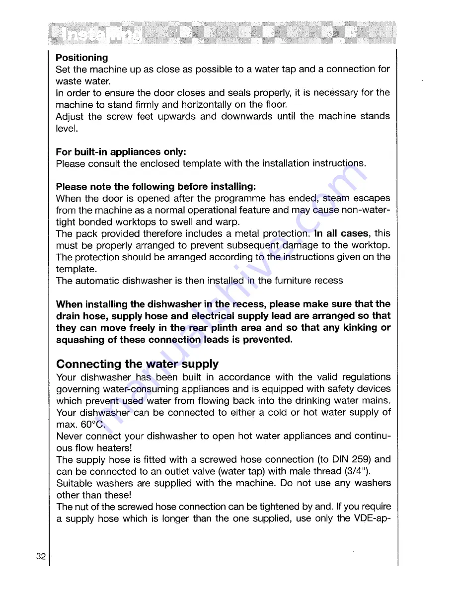 AEG OKO FAVORIT 5050 VI Operating Instructions Manual Download Page 32