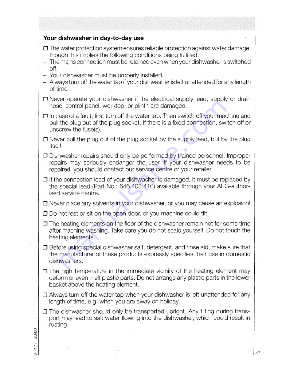 AEG Oko-Favorit 5050 Operating Instructions Manual Download Page 5