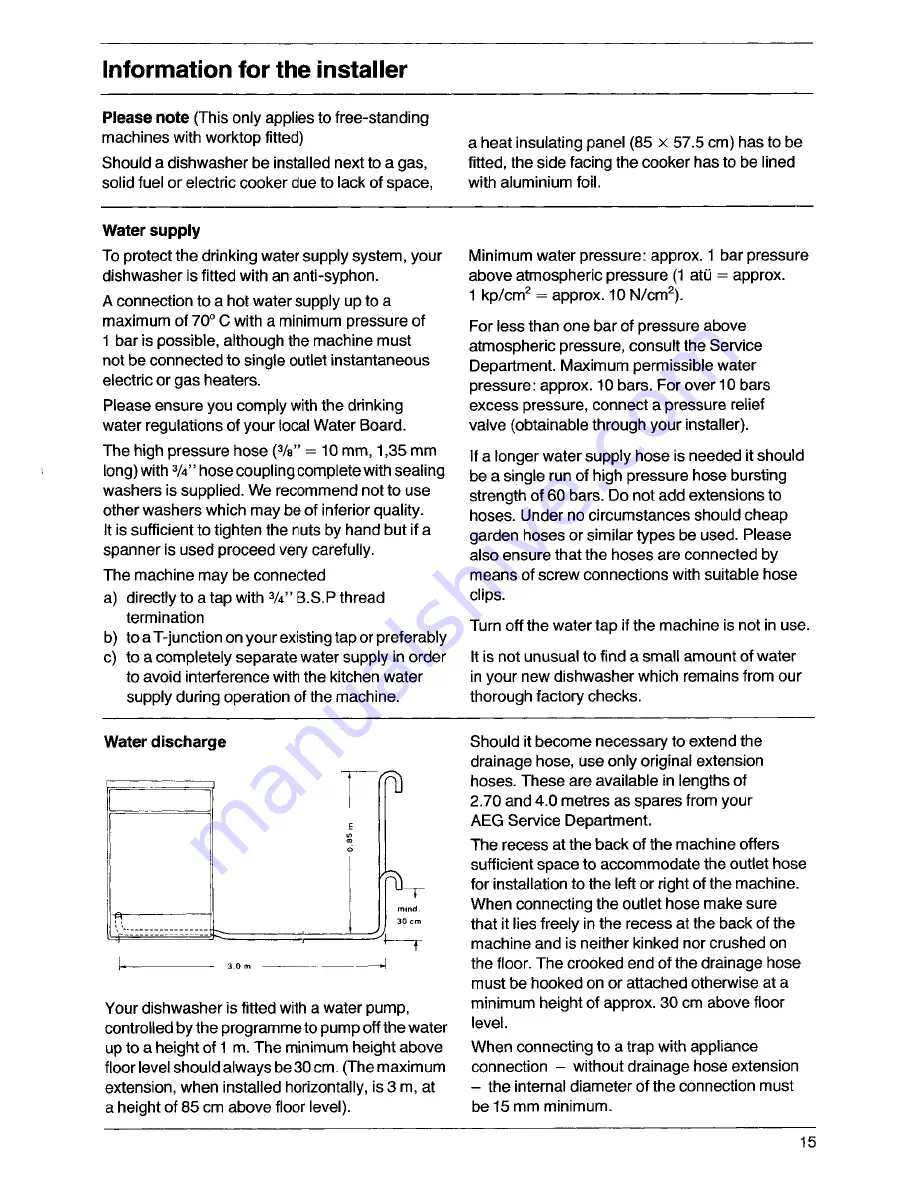 AEG OKO Favorit 520 Operating Instructions Manual Download Page 15