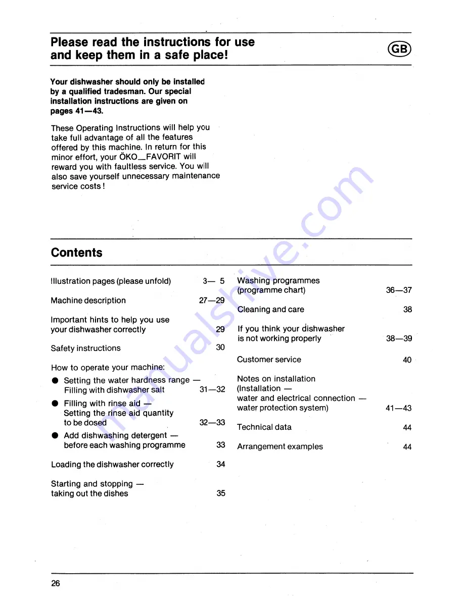 AEG OKO-FAVORIT 575 i Operating Instructions Manual Download Page 6