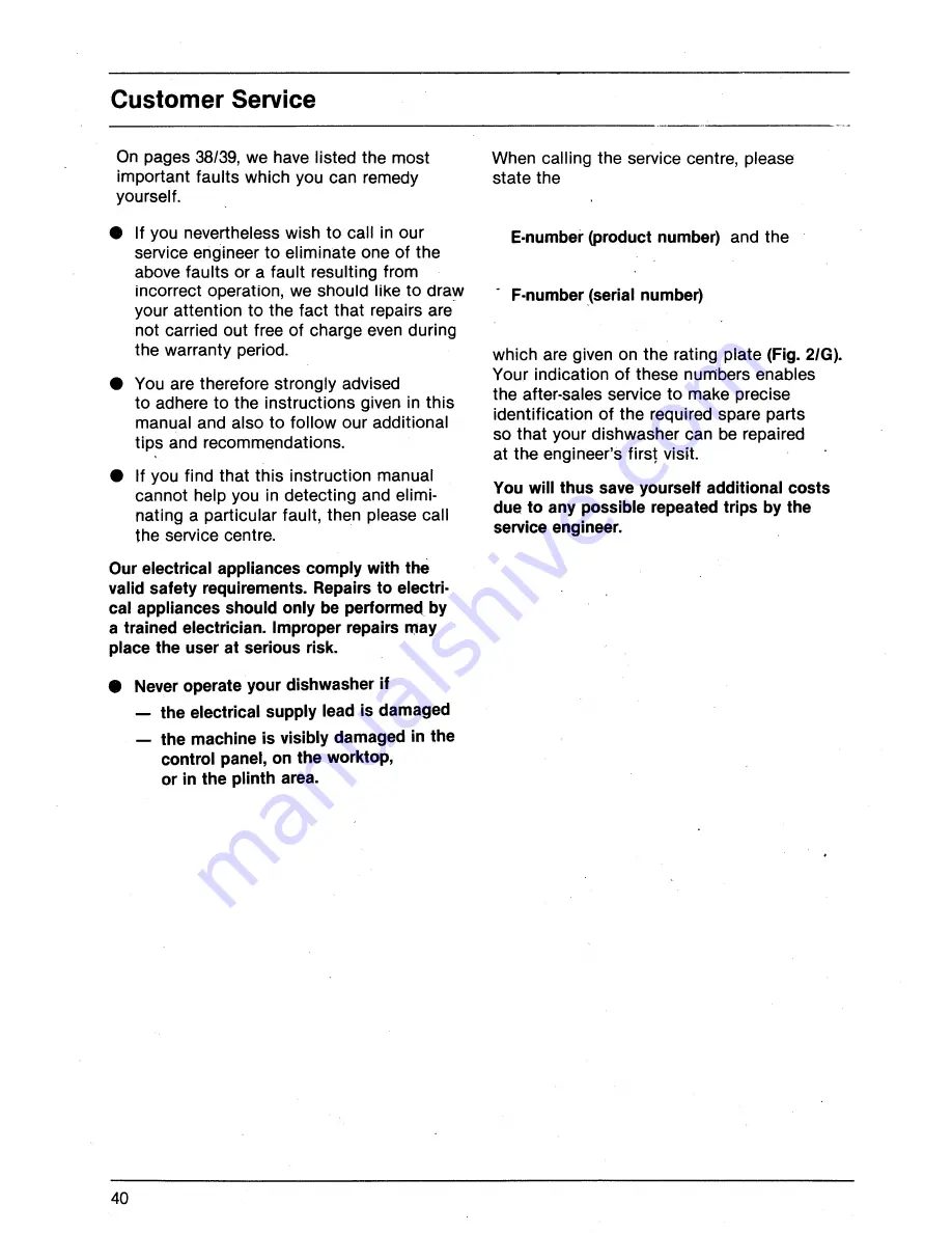 AEG OKO-FAVORIT 575 i Operating Instructions Manual Download Page 20