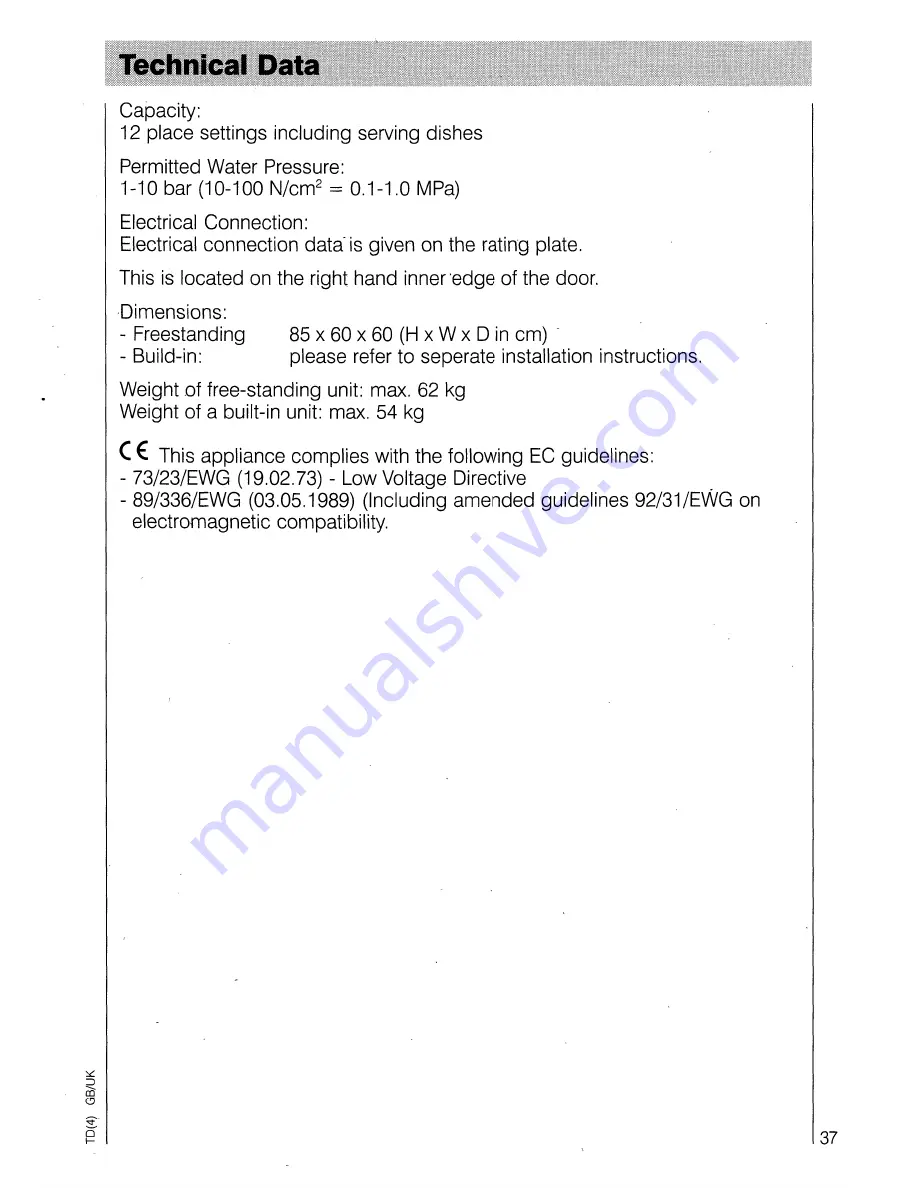 AEG OKO Favorit 6040 Operating Instructions Manual Download Page 37