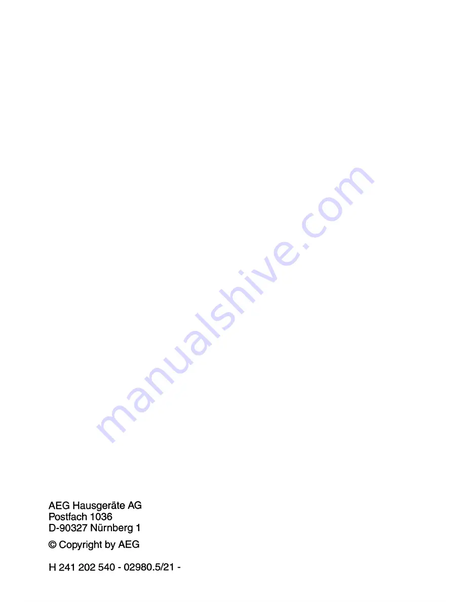 AEG OKO Favorit 6040 Operating Instructions Manual Download Page 48