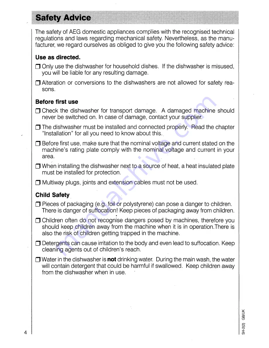 AEG OKO-Favorit 6040 Operating Instructions Manual Download Page 4