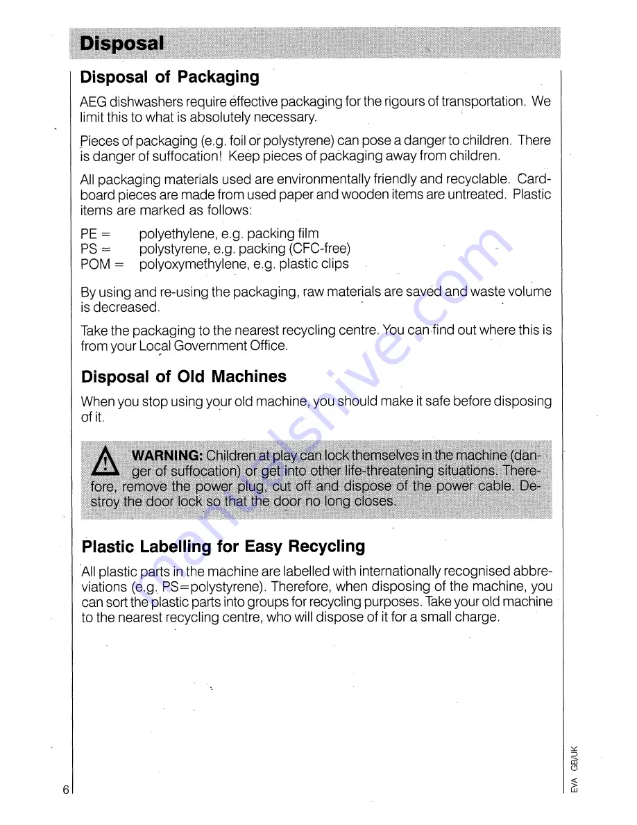 AEG OKO-Favorit 6040 Operating Instructions Manual Download Page 6