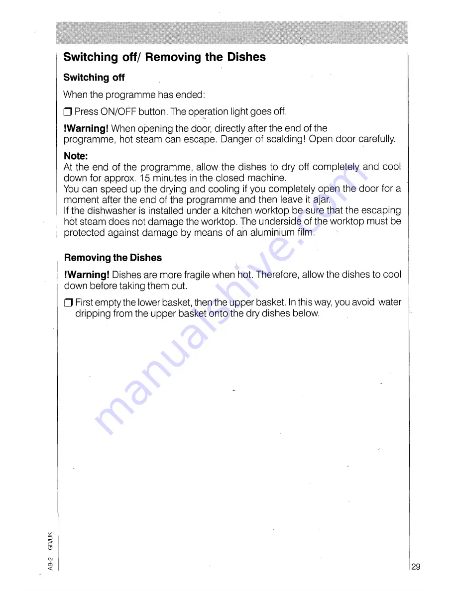 AEG OKO-Favorit 6040 Operating Instructions Manual Download Page 29