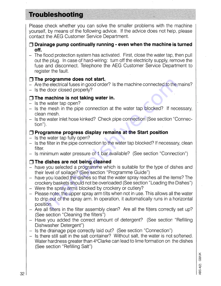 AEG OKO-Favorit 6040 Operating Instructions Manual Download Page 32