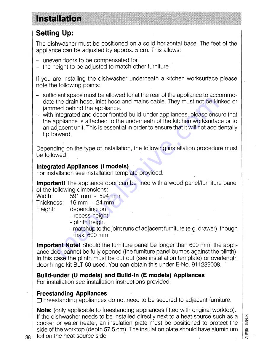 AEG OKO-Favorit 6040 Operating Instructions Manual Download Page 38