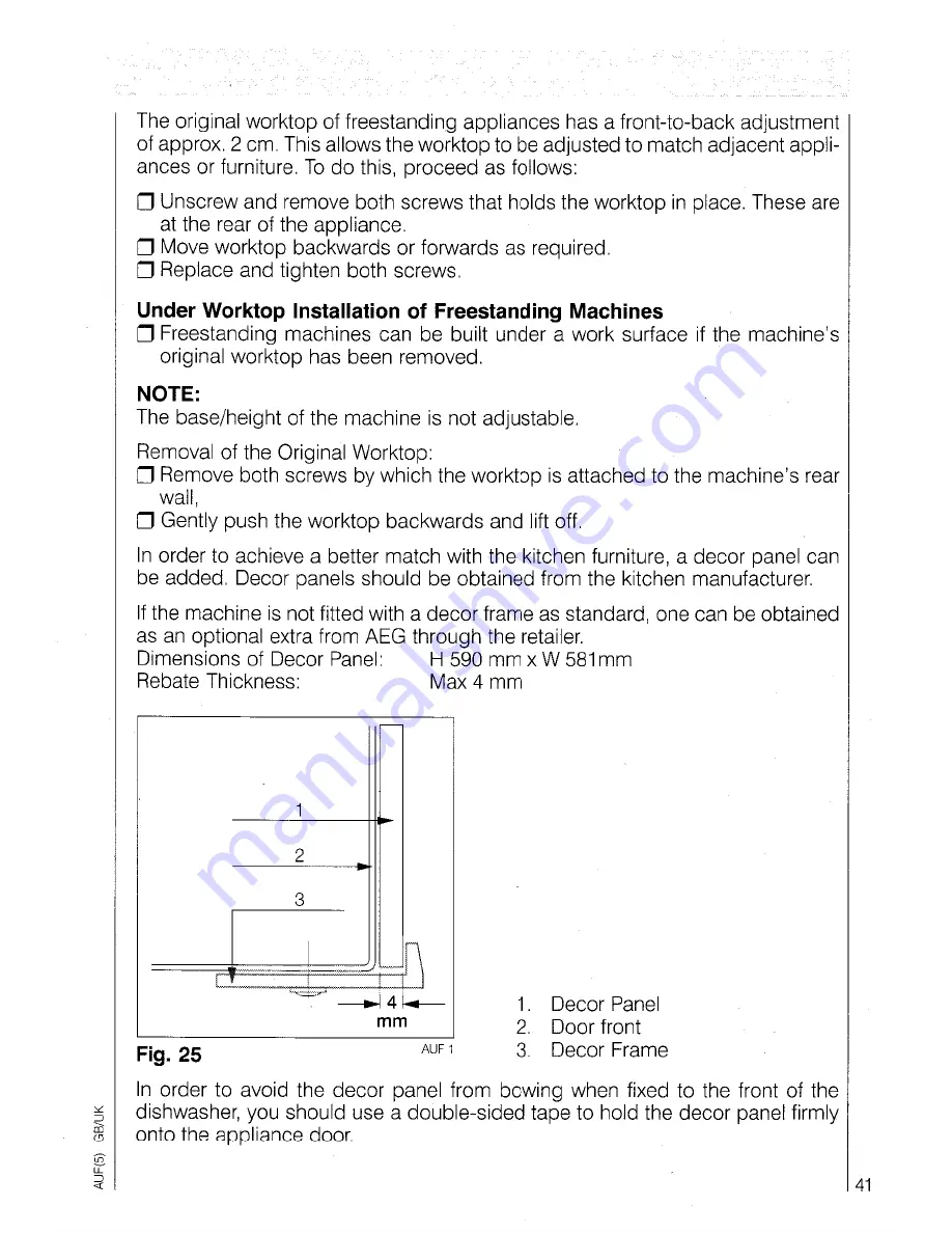 AEG OKO FAVORIT 6069 Operating Instructions Manual Download Page 41