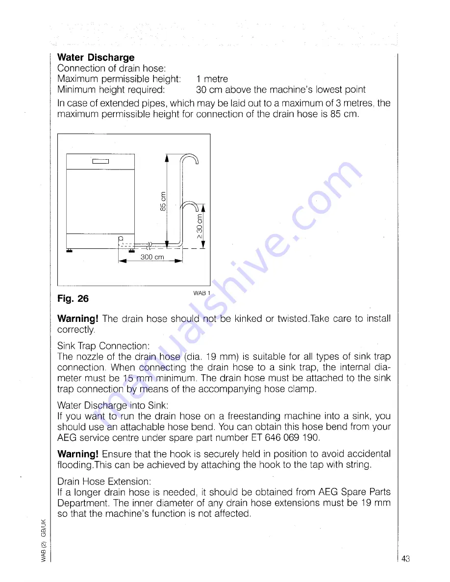 AEG OKO FAVORIT 6069 Operating Instructions Manual Download Page 43