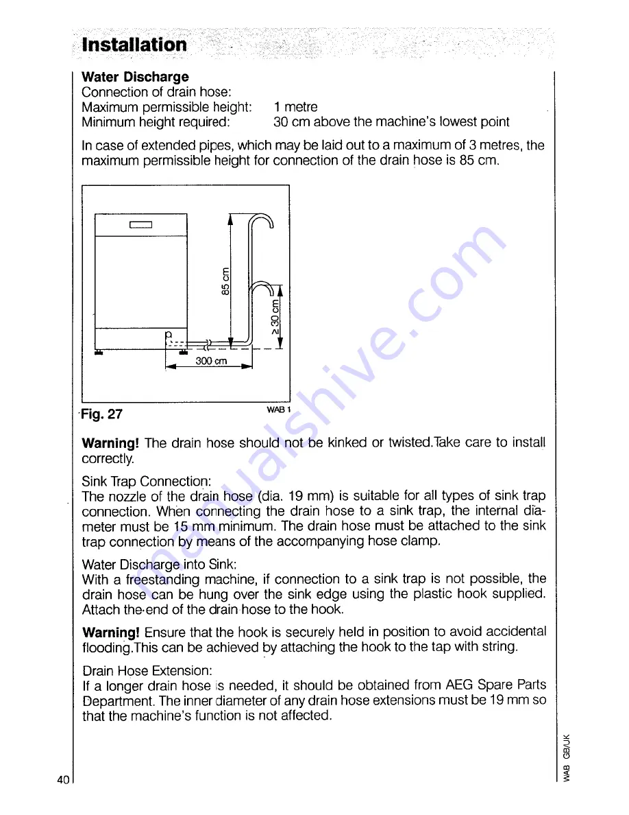 AEG OKO Favorit 7080 Operating Instructions Manual Download Page 40