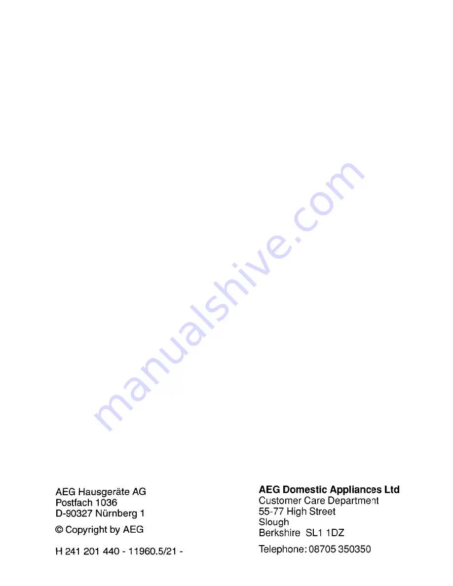 AEG OKO Favorit 7080 Operating Instructions Manual Download Page 48