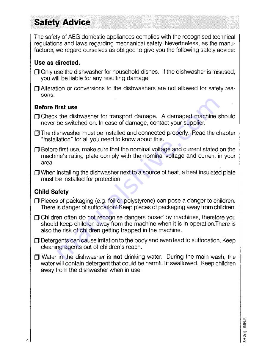 AEG OKO-Favorit 7080 Operating Instructions Manual Download Page 4