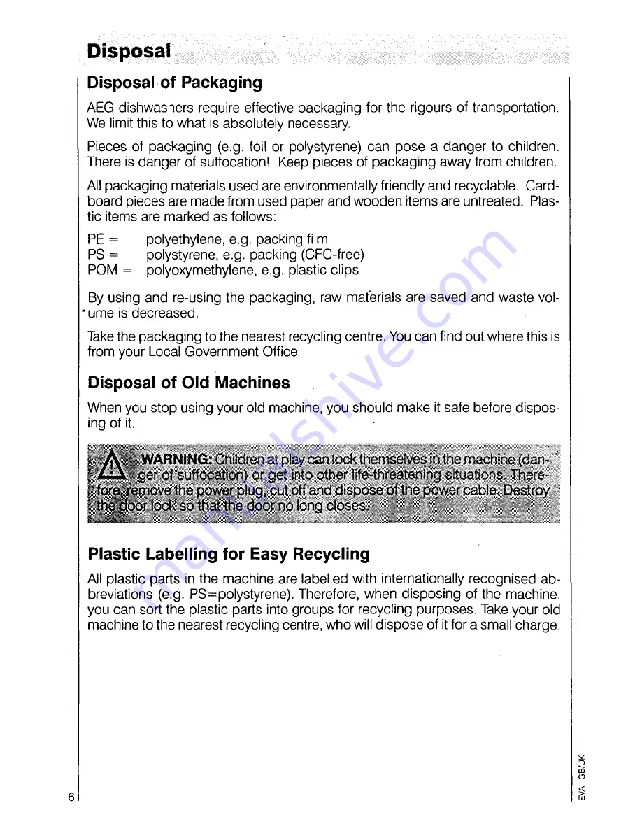 AEG OKO-Favorit 7080 Operating Instructions Manual Download Page 6