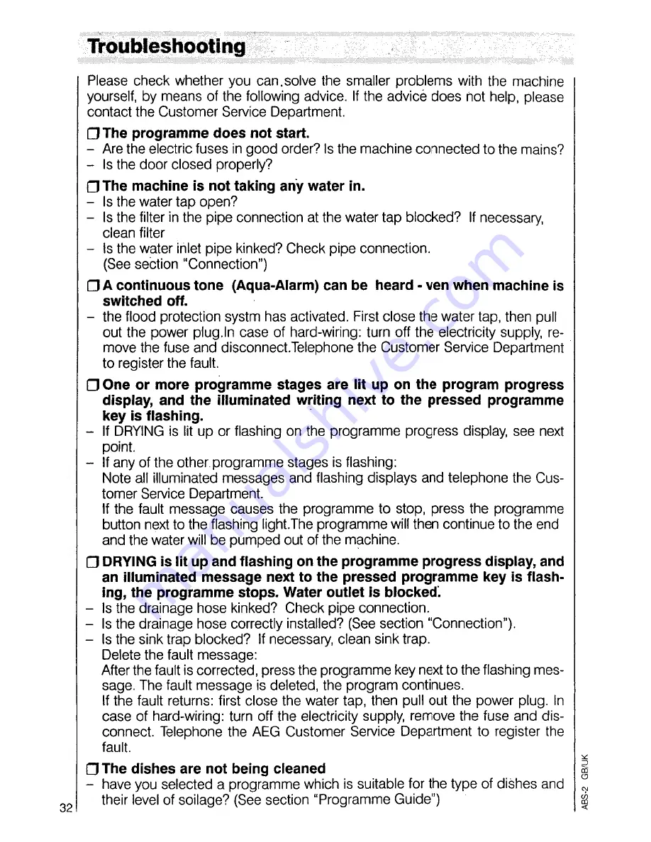 AEG OKO-Favorit 7080 Operating Instructions Manual Download Page 32