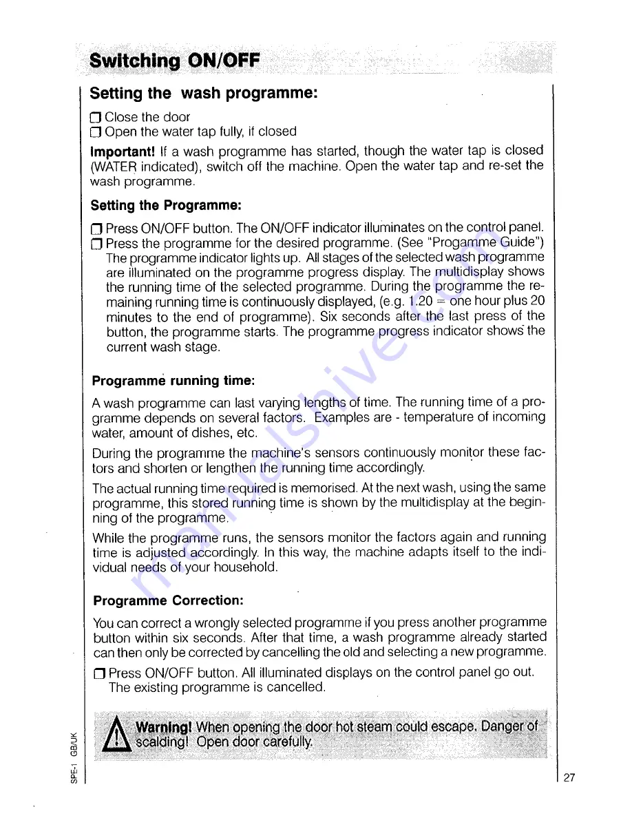 AEG oko favorit 8080 Operating Instructions Manual Download Page 27