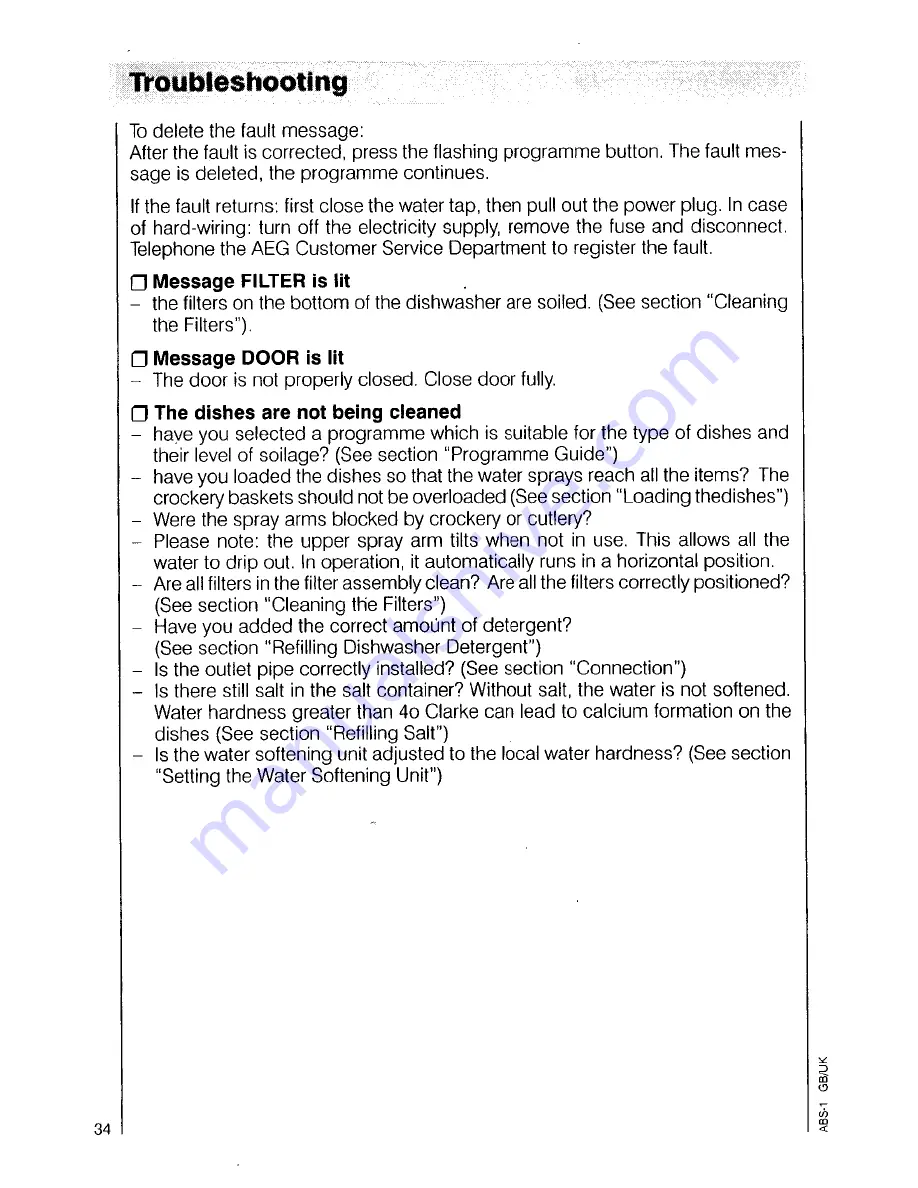 AEG oko favorit 8080 Operating Instructions Manual Download Page 34