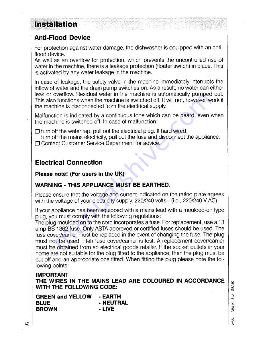 AEG oko favorit 8080 Operating Instructions Manual Download Page 42