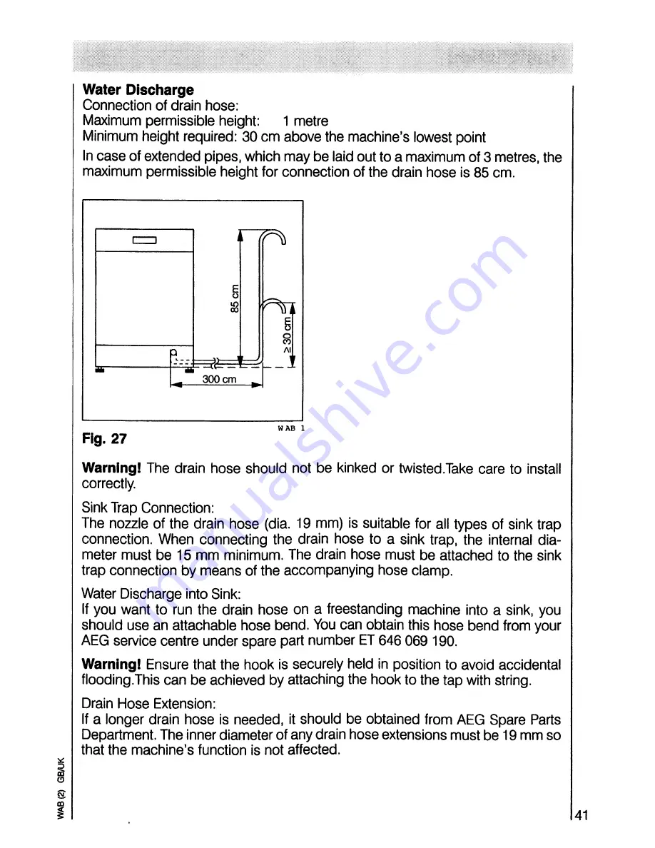 AEG OKO-Favorit 8081 E Operating Instructions Manual Download Page 41