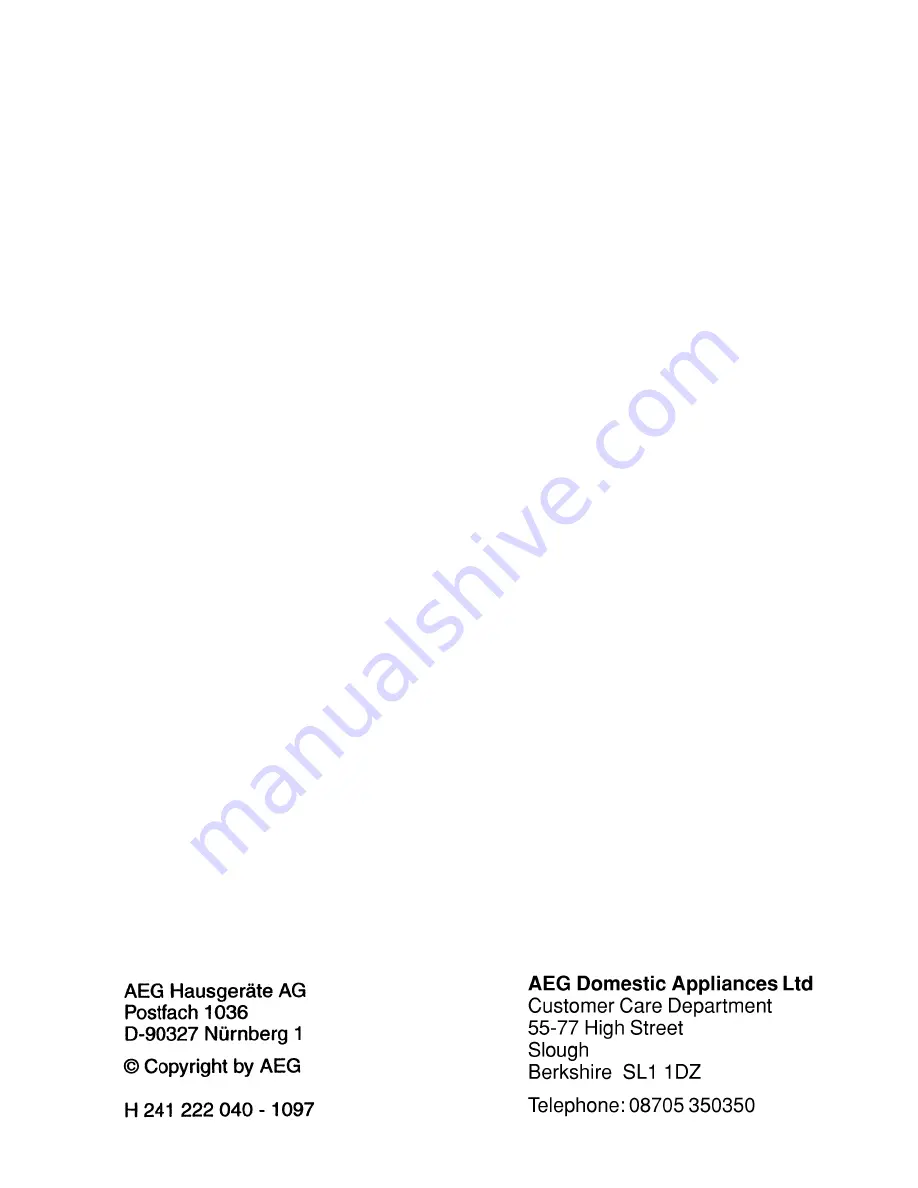 AEG oko favorit 8081 Operating Instructions Manual Download Page 48