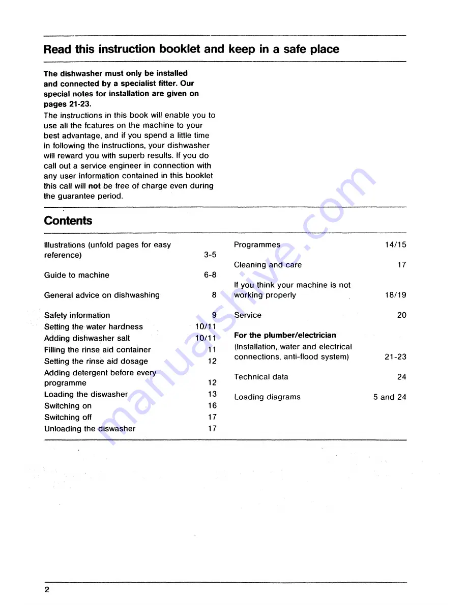 AEG OKO Favorit 875 Electronic Operating Instructions Manual Download Page 2