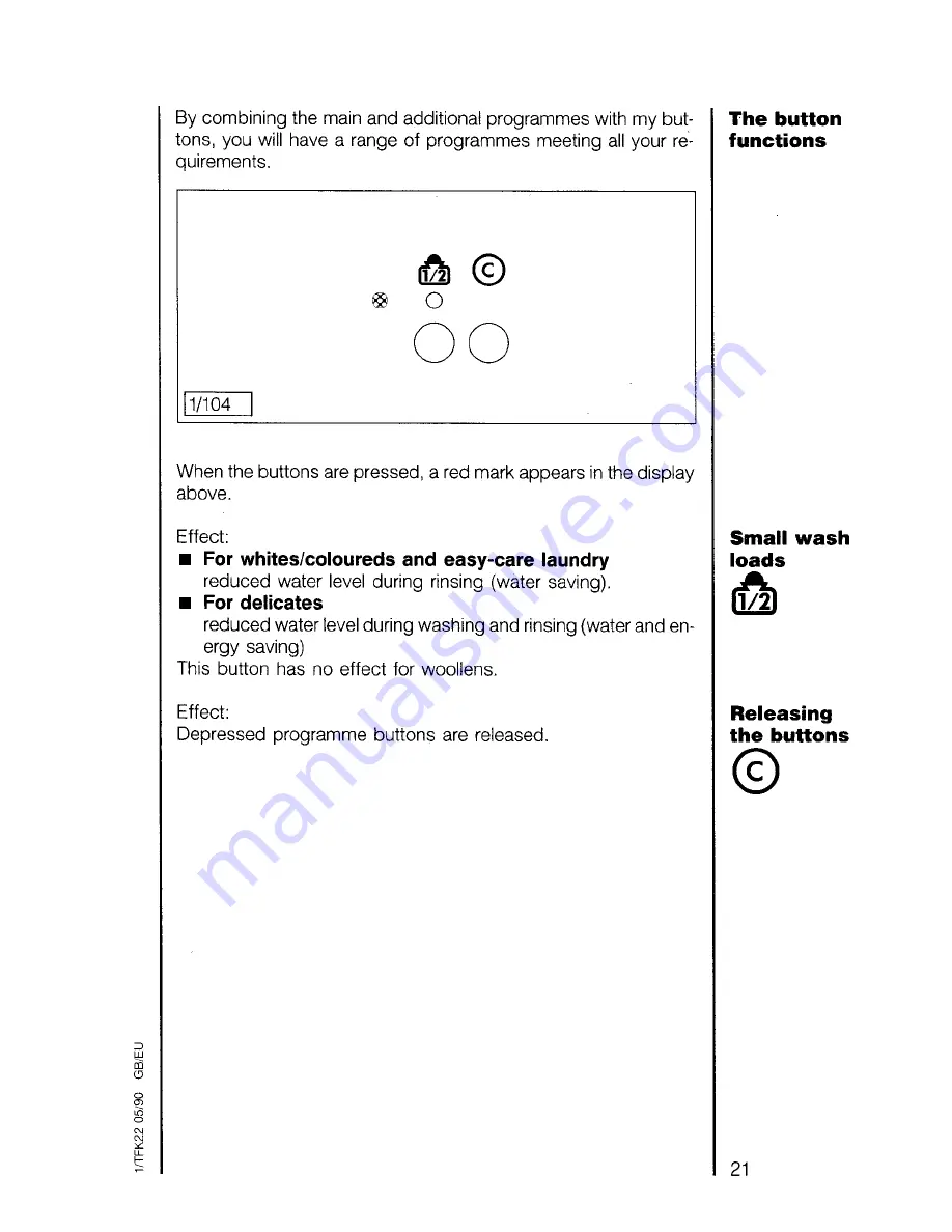 AEG OKO LAVAMAT 538 Operating Instructions Manual Download Page 21