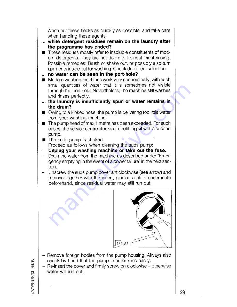 AEG OKO LAVAMAT 538 Operating Instructions Manual Download Page 29