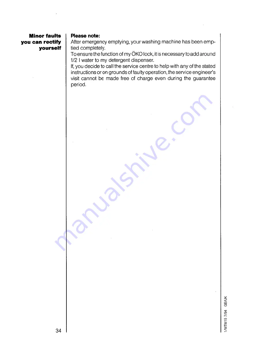 AEG Oko-Lavamat 6100 digitronic Operating Instructions Manual Download Page 34