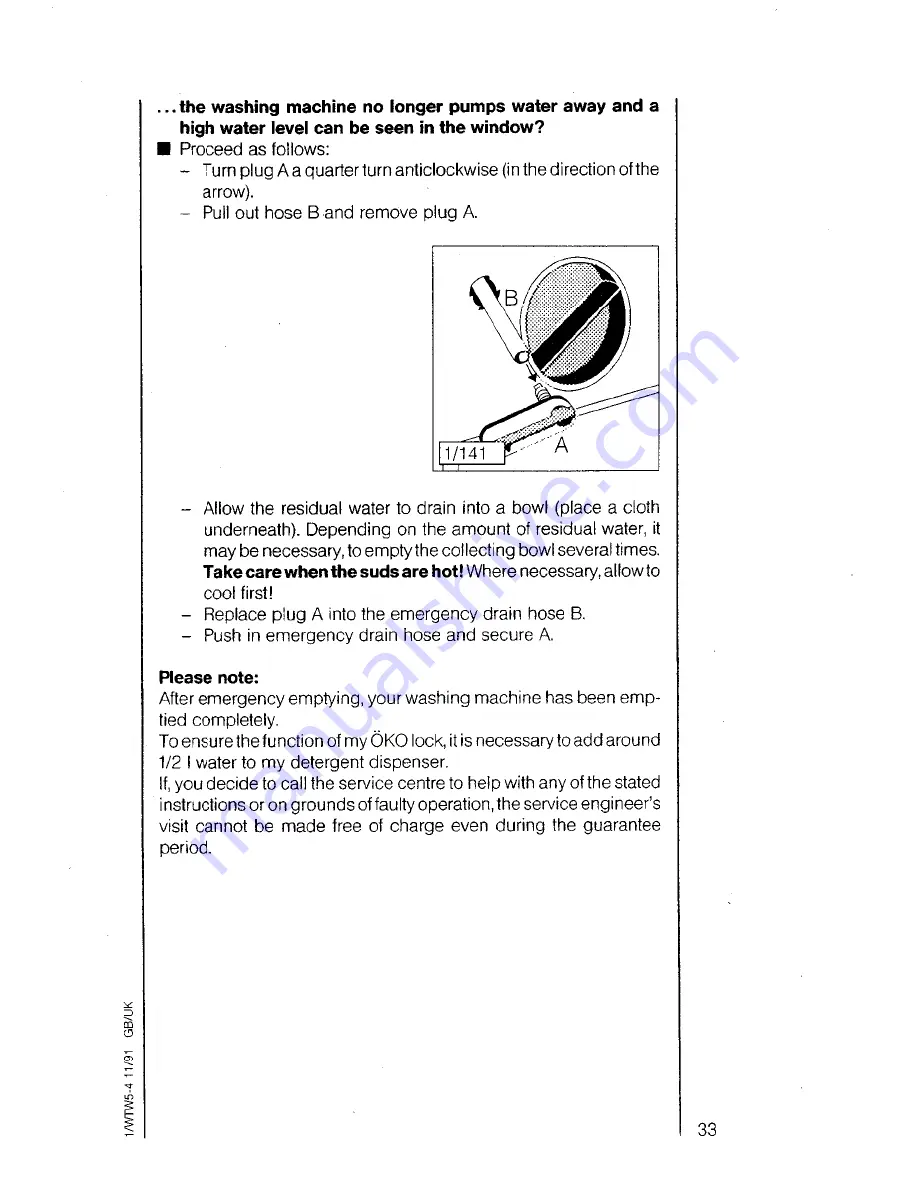 AEG OKO Lavamat 620 digitronic Operating Instructions Manual Download Page 33