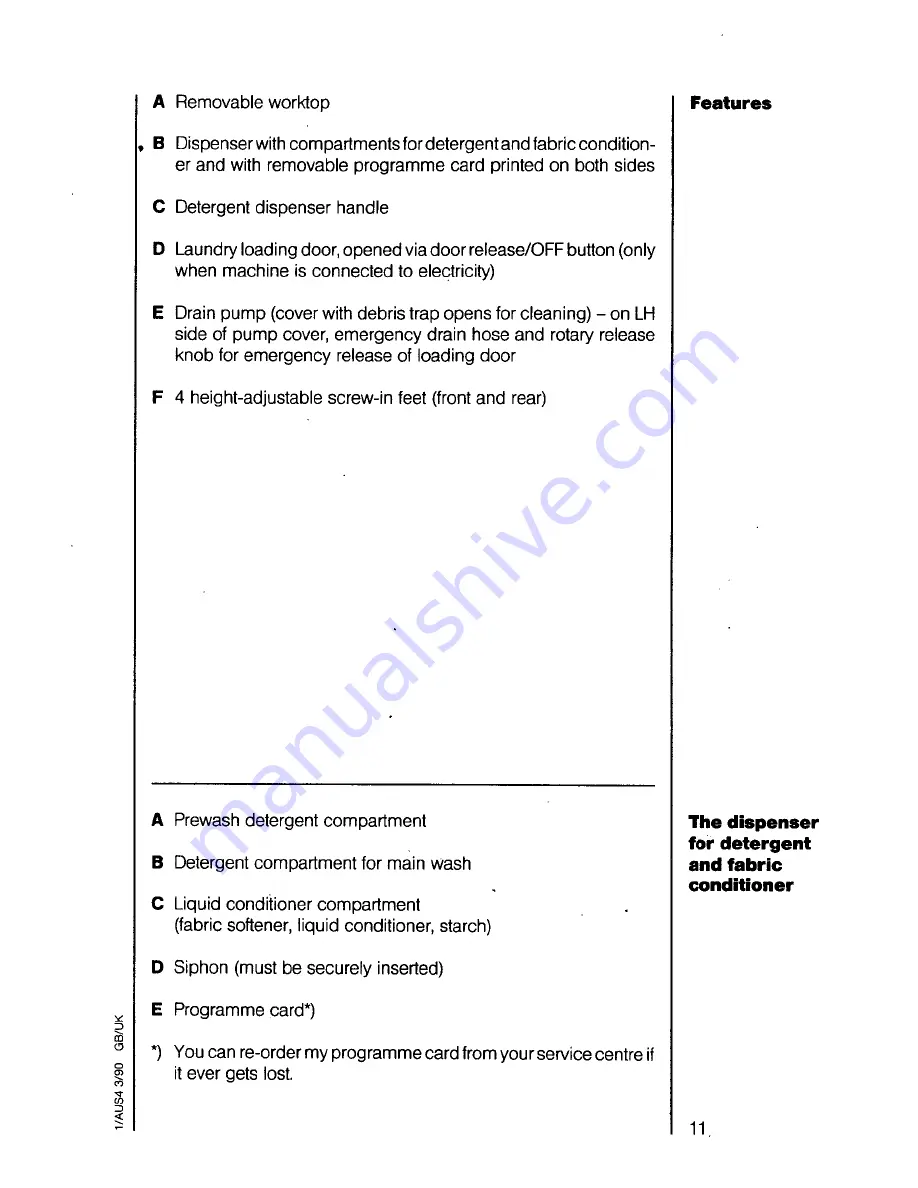 AEG oko lavamat 645 sensortronic Operating Instructions Manual Download Page 11