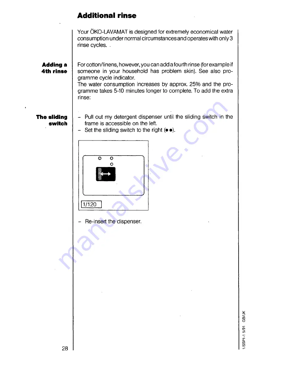 AEG oko lavamat 645 sensortronic Operating Instructions Manual Download Page 28