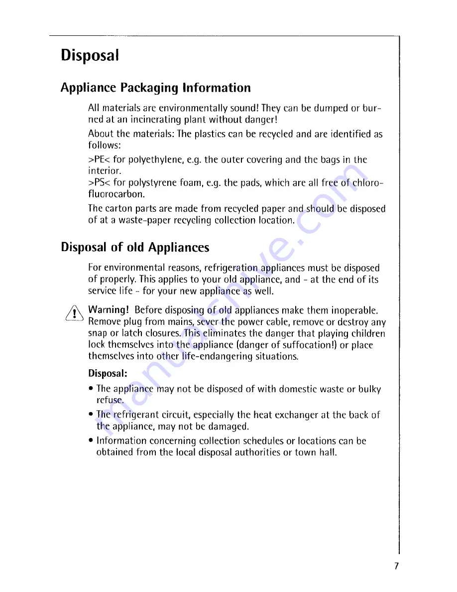 AEG OKO Santo Super 3473KG Operating Instructions Manual Download Page 7