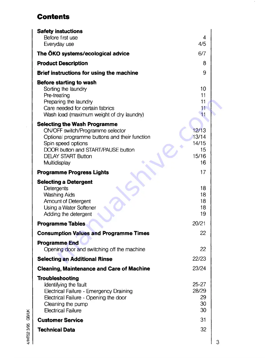 AEG OKO_LAVAMAT 6955 sensorlogic Operating Instructions Manual Download Page 3