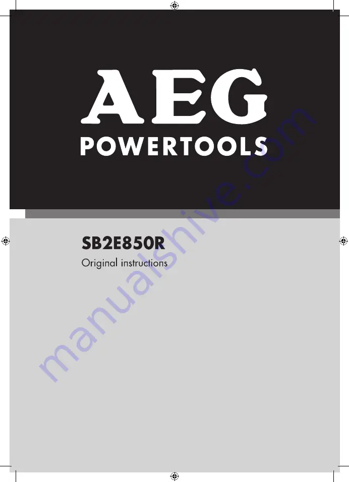 AEG SB2E850R Original Instructions Manual Download Page 1