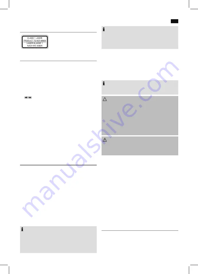 AEG SR 4362 CD/MP3 Instruction Manual Download Page 11