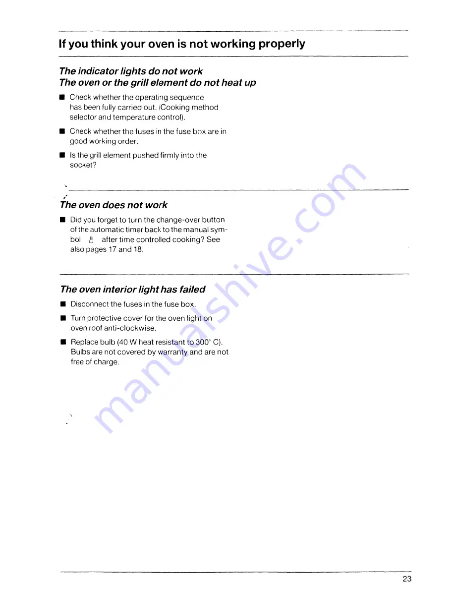 AEG Tauber B881 D Operating Instructions Manual Download Page 23