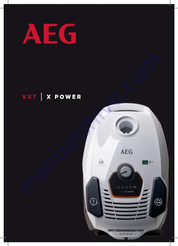 AEG VX7 X POWER Скачать руководство пользователя страница 1