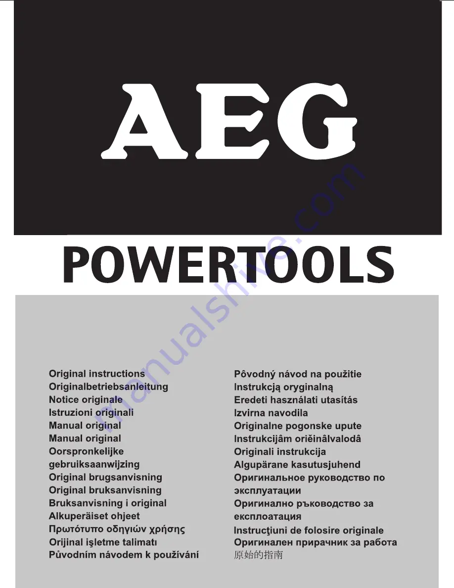 AEG WS 11-125 Original Instructions Manual Download Page 1