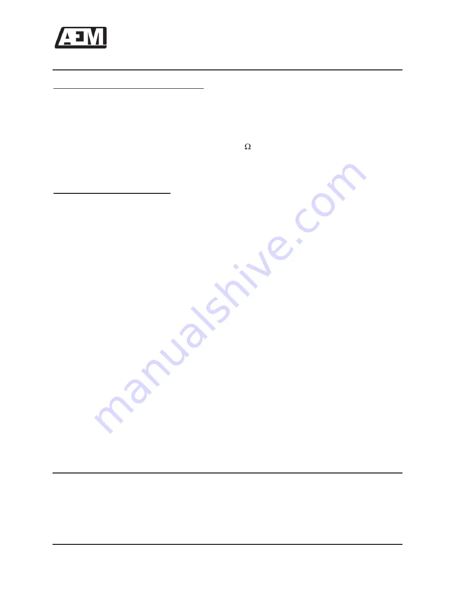 AEM SM59 AMS43 Installation And Operation Manual Download Page 12