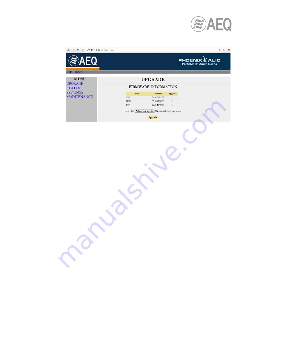 AEQ PHOENIX ALIO User Manual Download Page 71